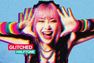 Glitched Halftone Effect