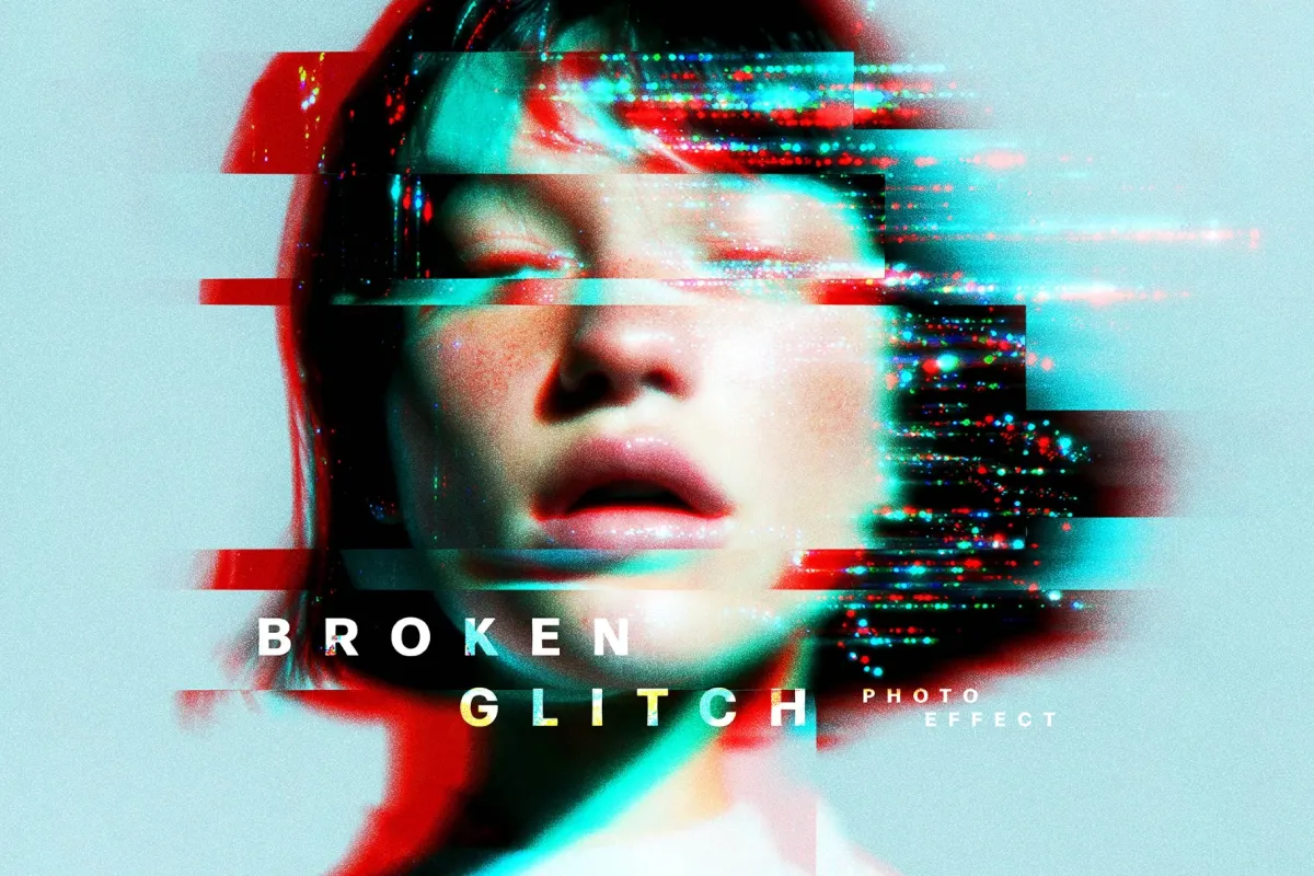 Broken Glitch Photo Effect
