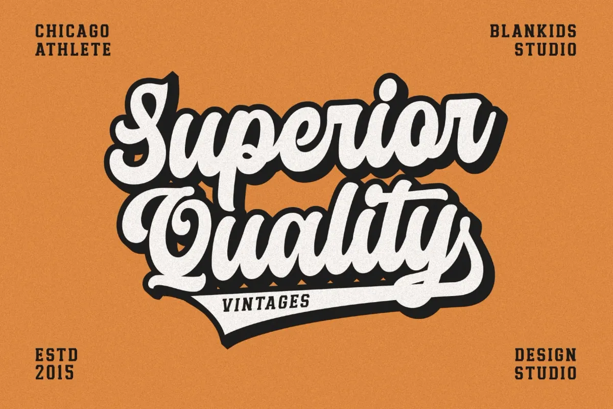 Chicago Athlete a Retro Sporty Font Duo