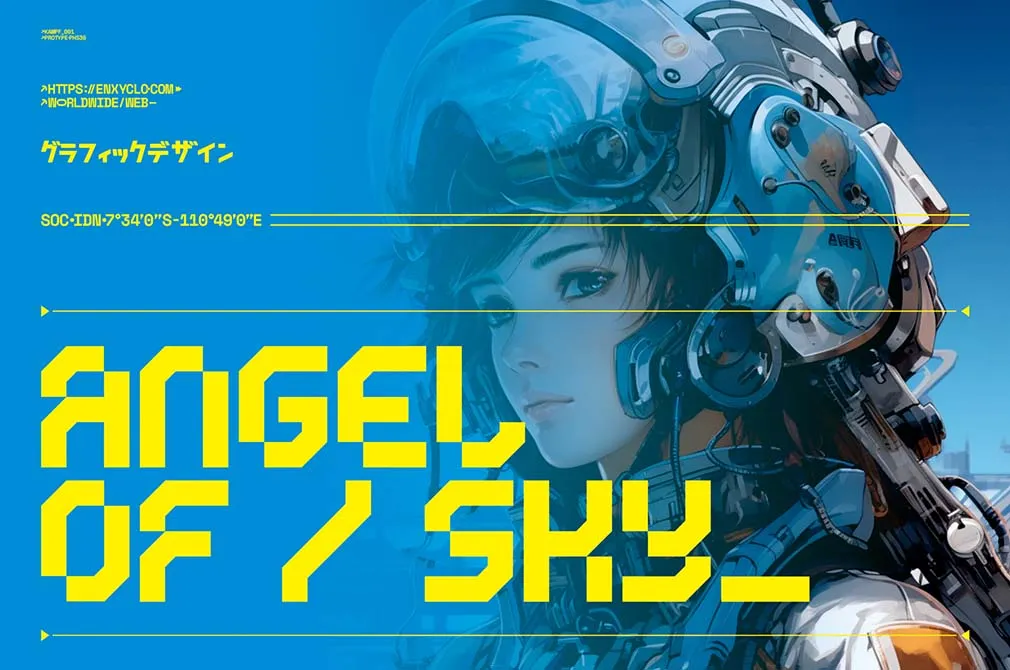 Cyklone — Futuristic Techno Cyberpunk Font