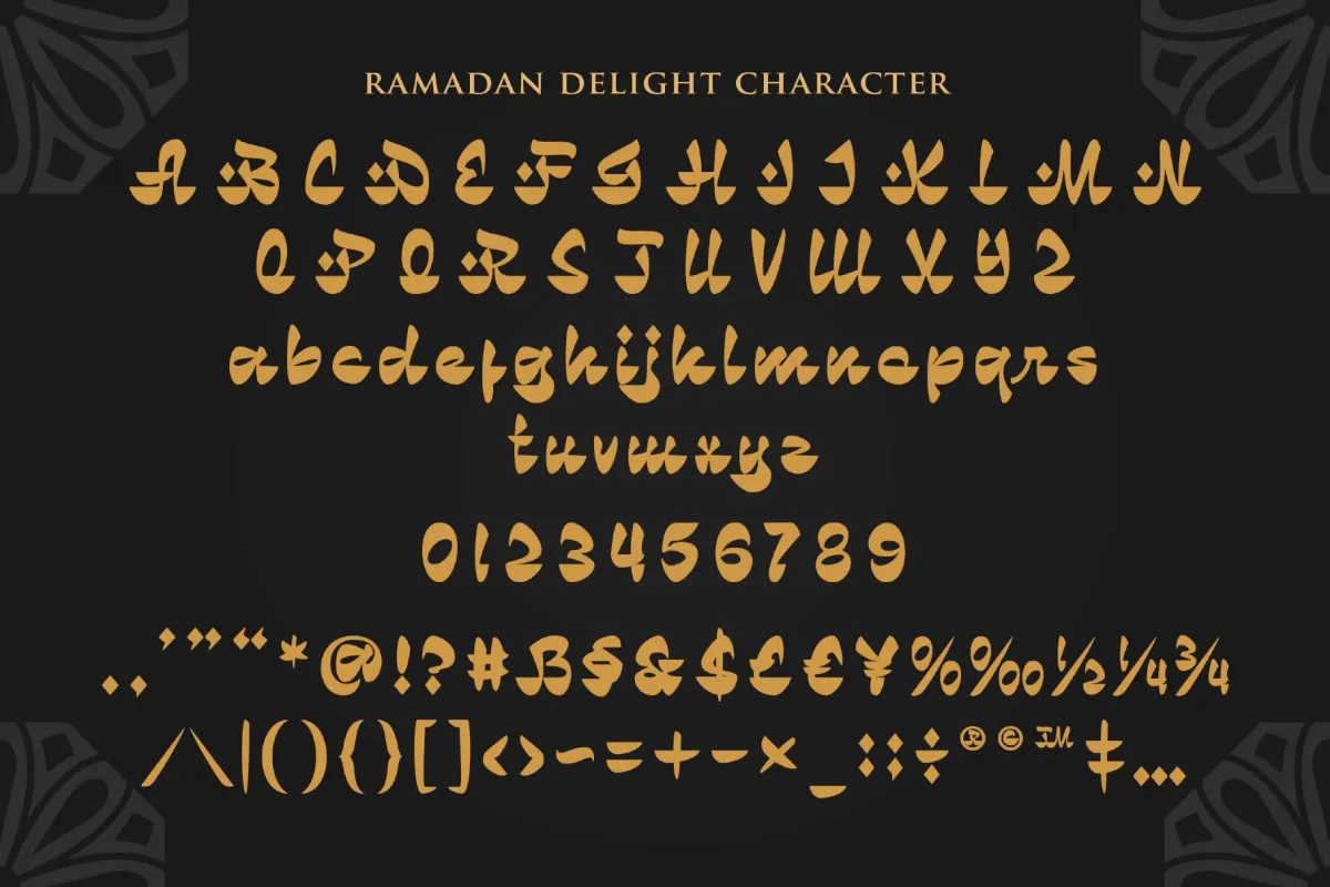 Ramadan Delight a Modern Arabic Display Font