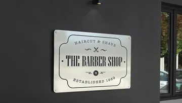 Storefront Plaque Sign Mockup