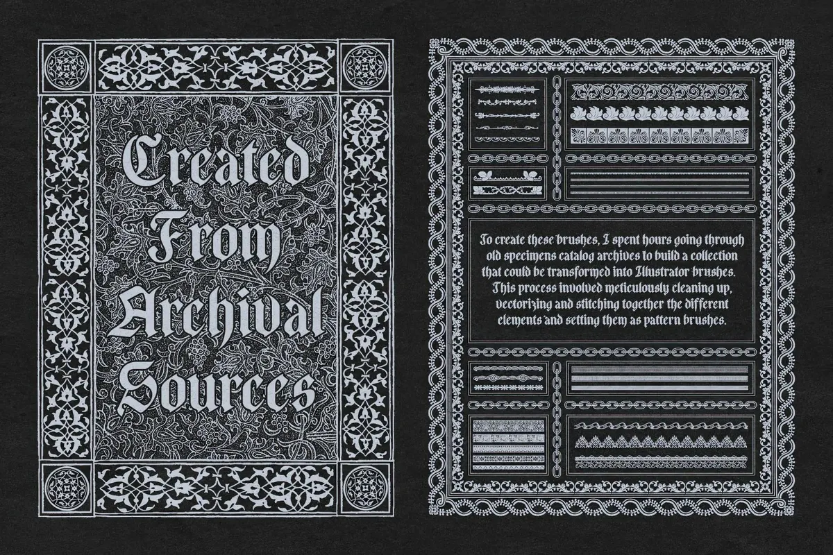 Frames Brushes for Adobe Illustrator