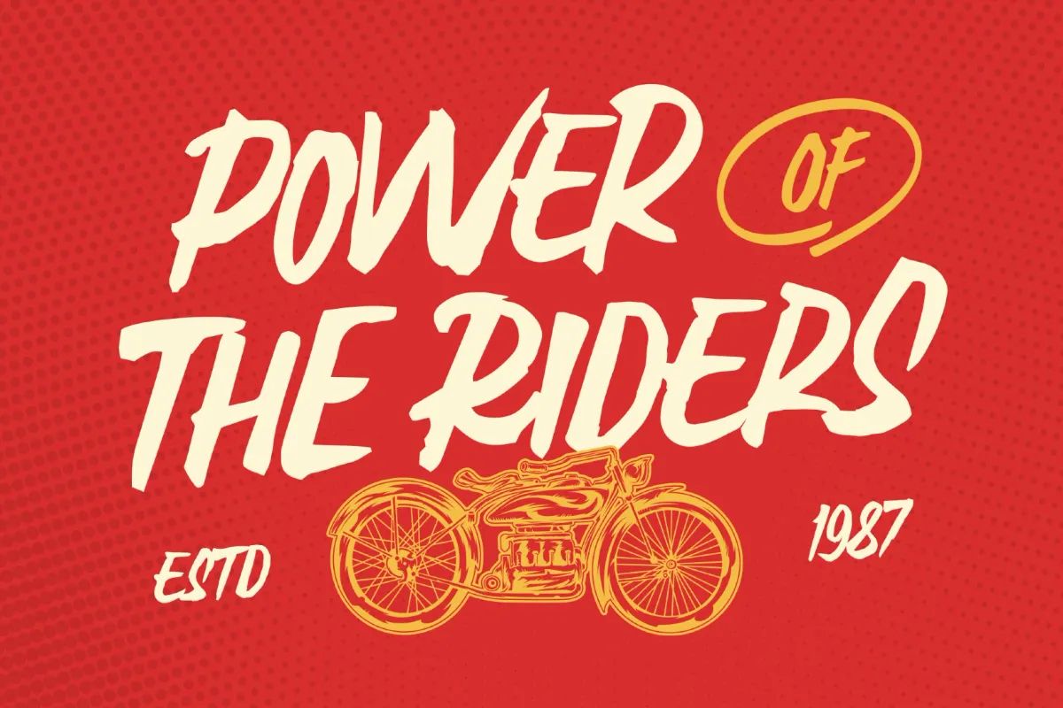 Core Rush - Retro Brush Script Font