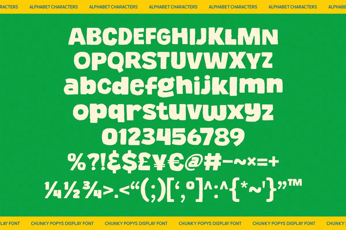 Chunky Popys - Bubble Display Font