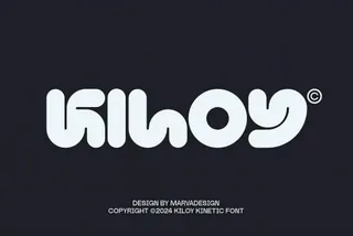 Kiloy — Rounded Techno Font