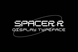 Spacer R | Display Tech Font