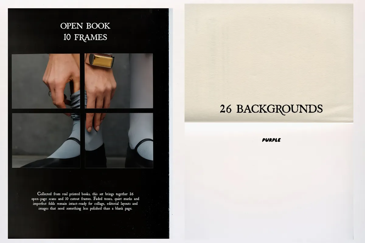 Open Book Paper Scans & Frames