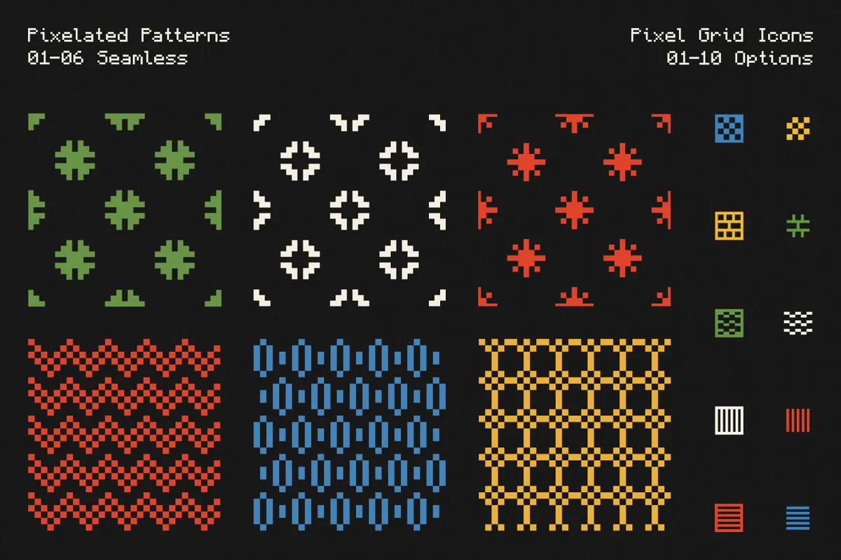 VCR Pixel Menu Graphics