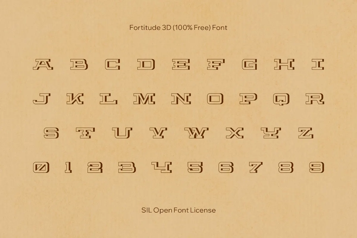 Fortitude 3D Font