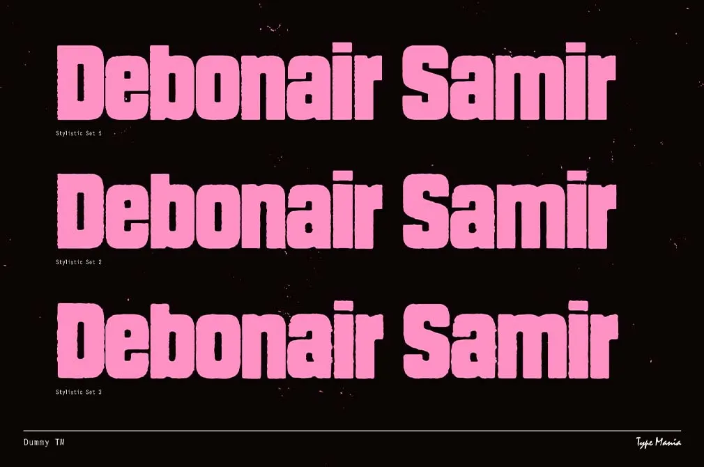 Dummy TM — Bold Distressed Type