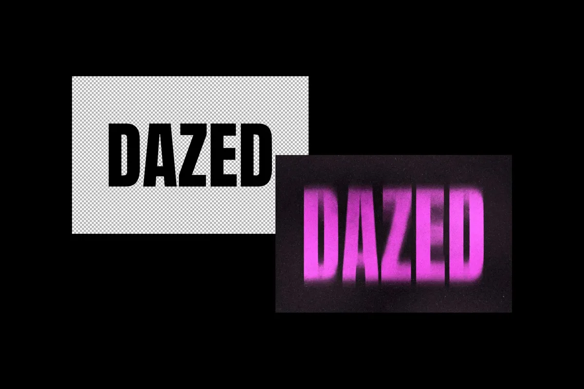 Blurry Spray Text Effect
