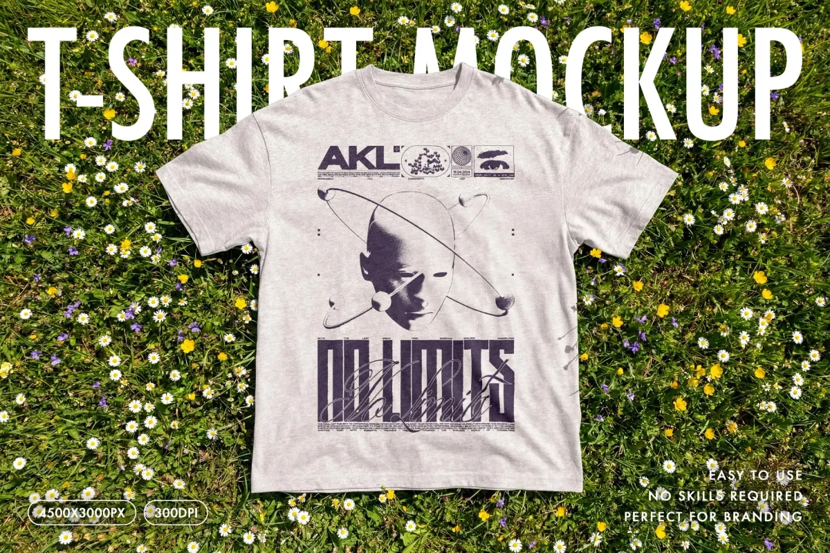 Flower Field T-Shirt Mockup