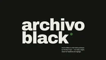 Archivo Black - Free Grotesque Font