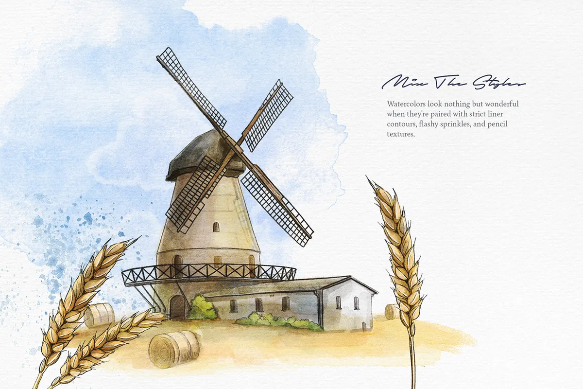 Elixir Watercolor Procreate Brushes