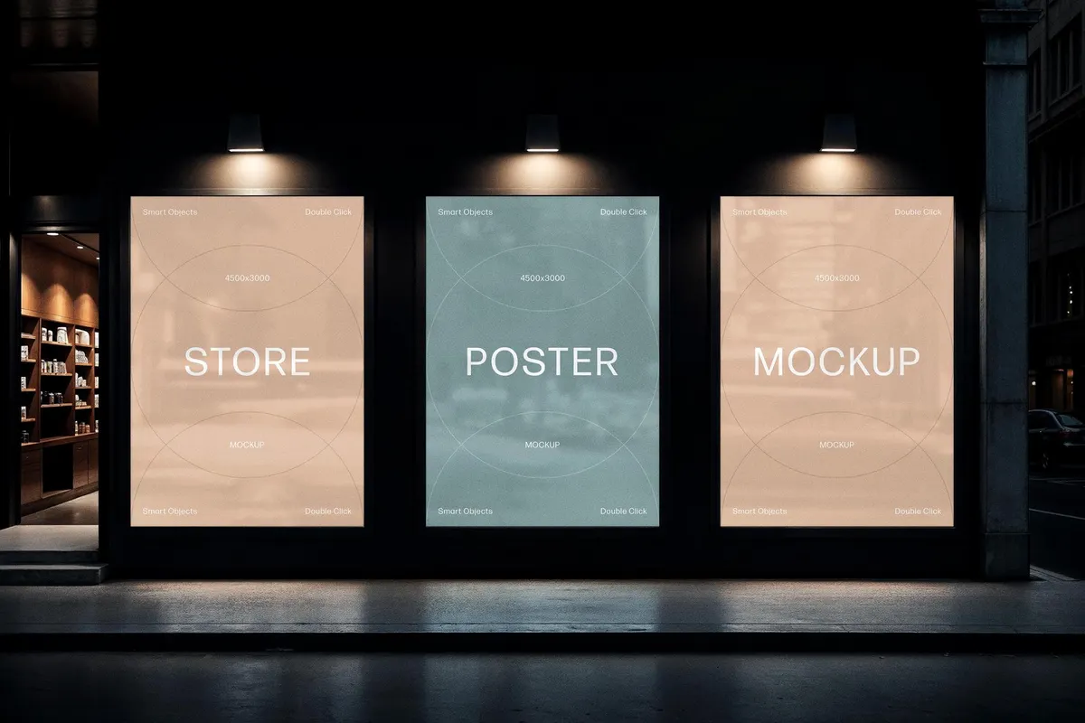 Storefront Posters Mockup