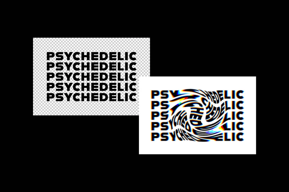 Psychedelic Twirl Text Effect