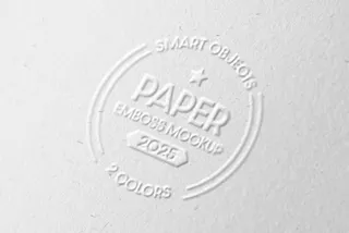 Embossed Paper Close-Up Mockup