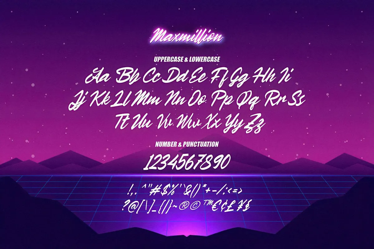 Maxmillion - 80's Brush Font