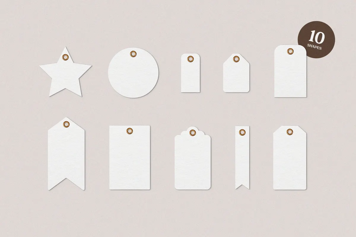 Garment Label Tag Mockups