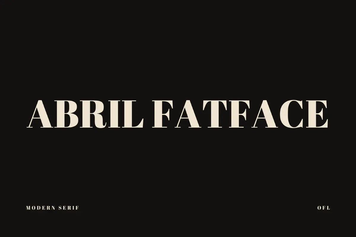 Abril Fatface - Free Font