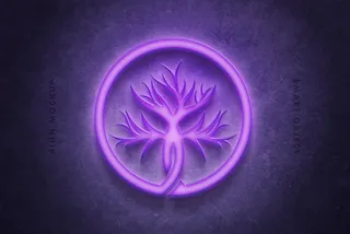 Violet Neon Sign Mockup