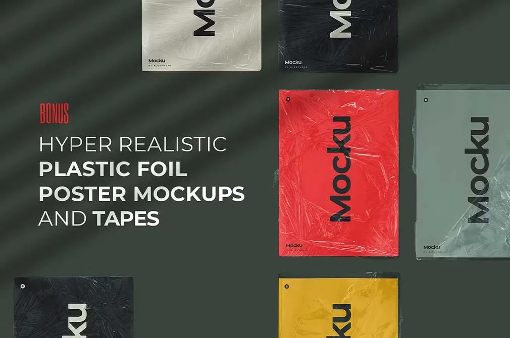 Wrinkled Papers & Plastics Mockups