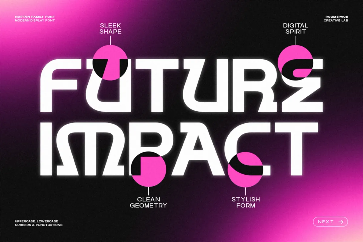 Nortan – Futuristic Display Sans Font