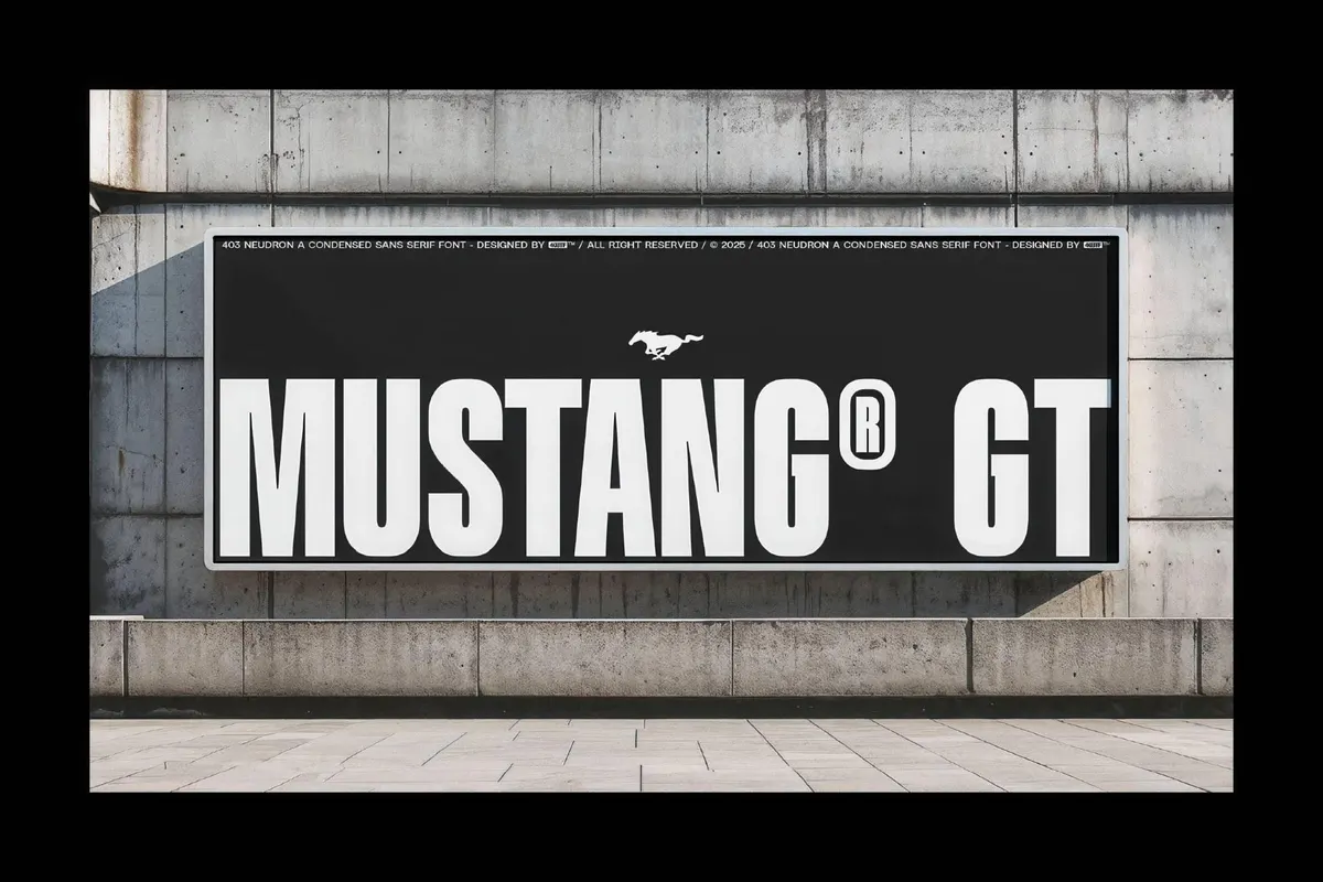 403 Neudron — Condensed Sans Serif Font