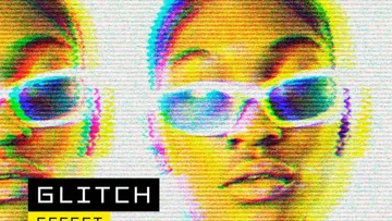 70s TV Glitch Photo Effect
