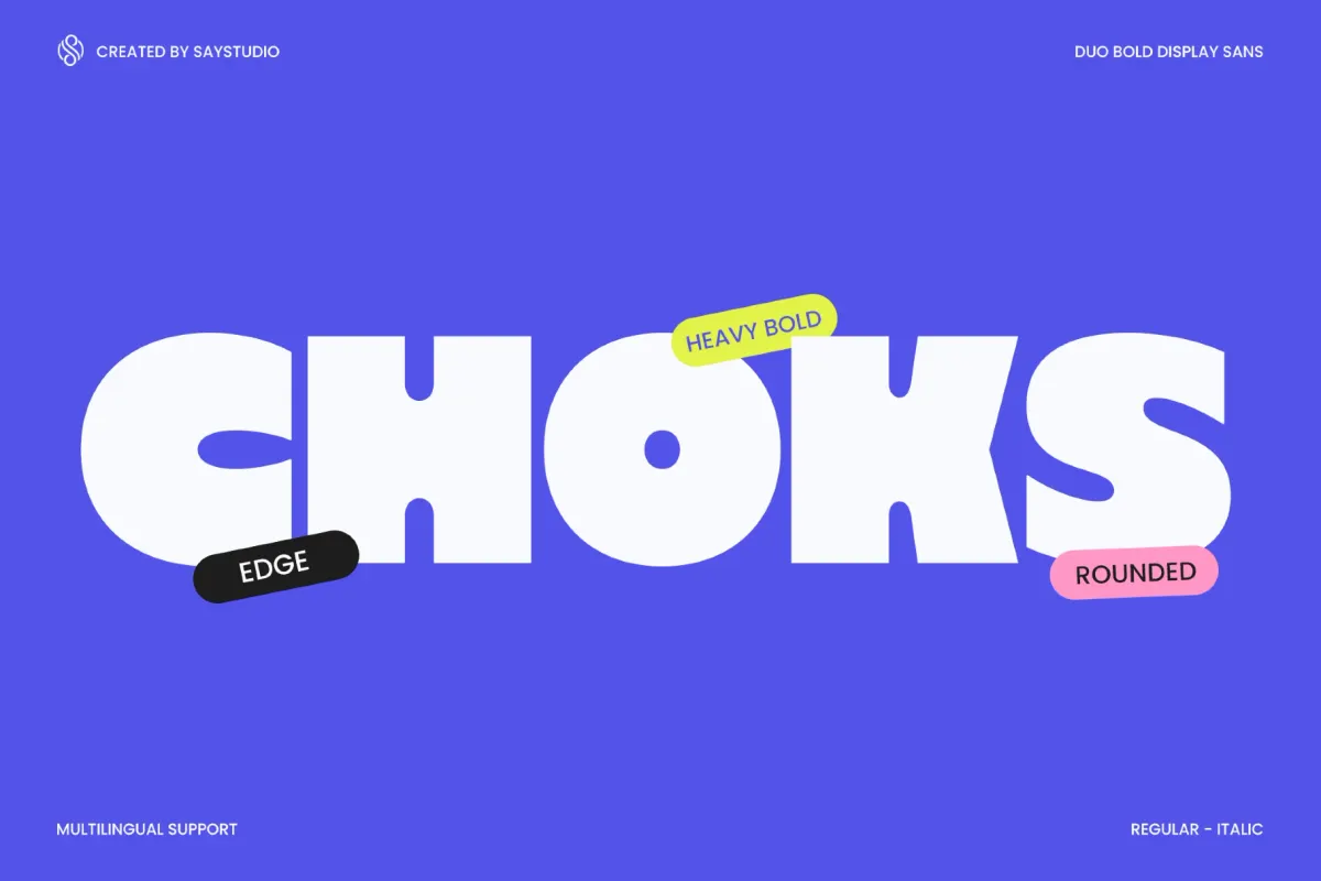 Choks - Heavy Bold Branding Font