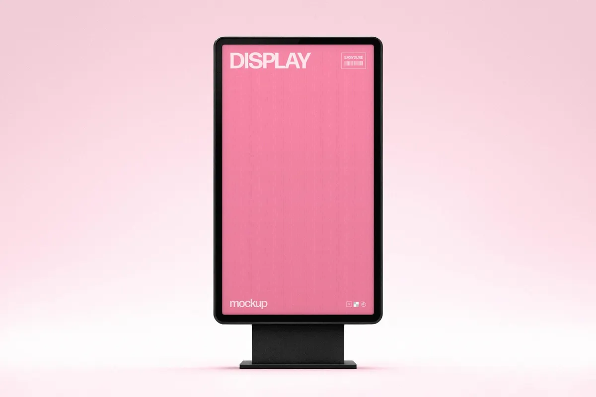 Vertical Digital Screen Mockup