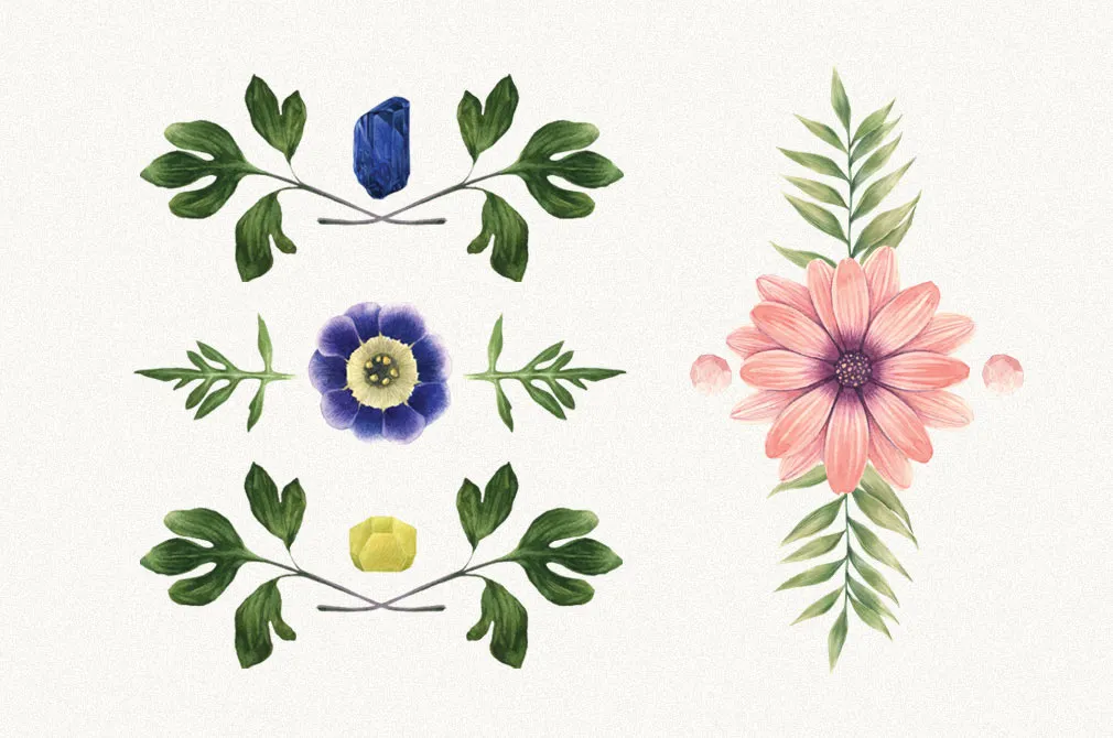 Watercolor Flowers Collection