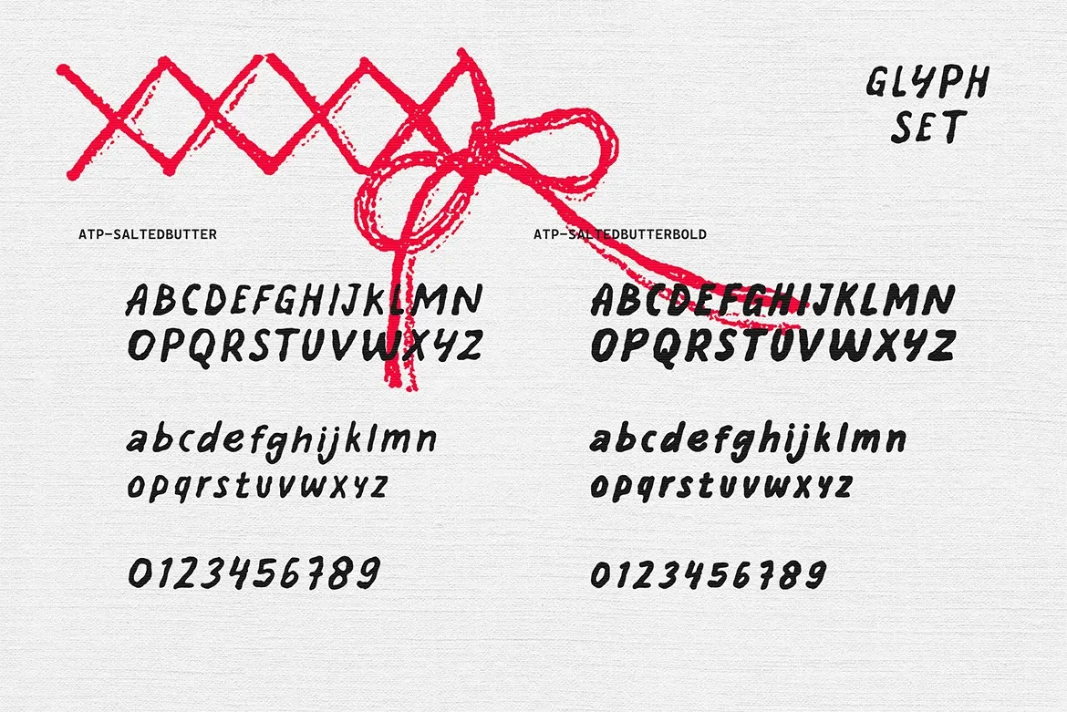 SaltedButter - Organic Brush Font