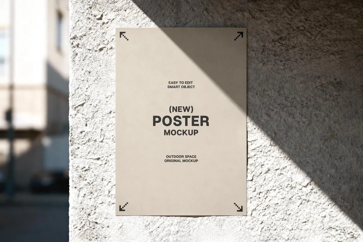 Poster on Concrete Wall Mockup