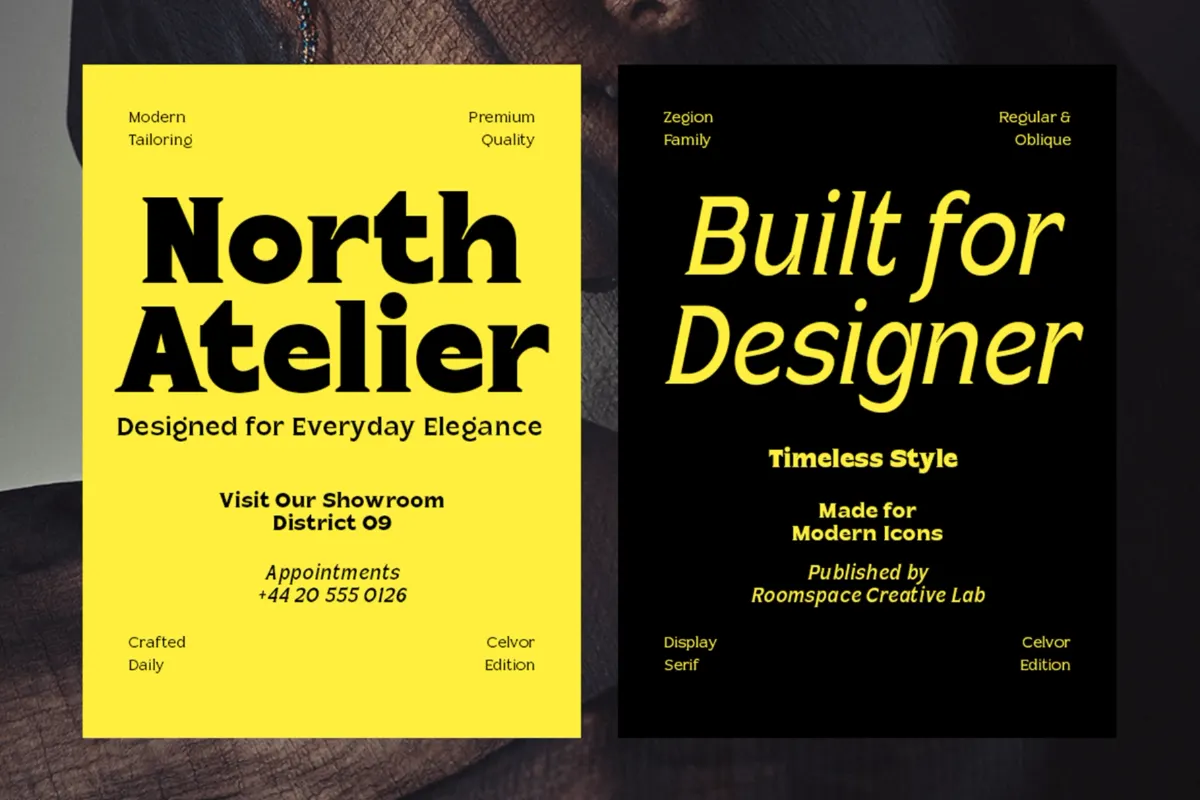 Celvor Edition – Contemporary Serif Font Family