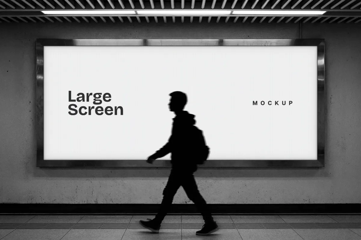 Subway Advertising Screen Mockup