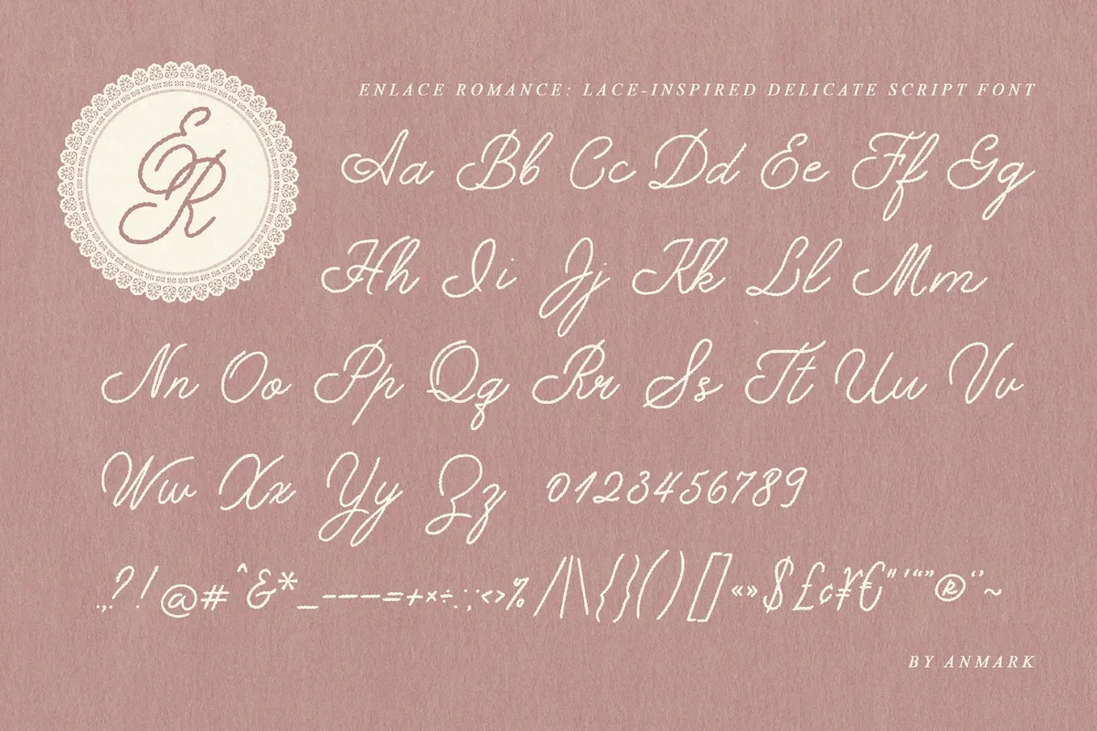 Enlace Romance: Delicate Script Font