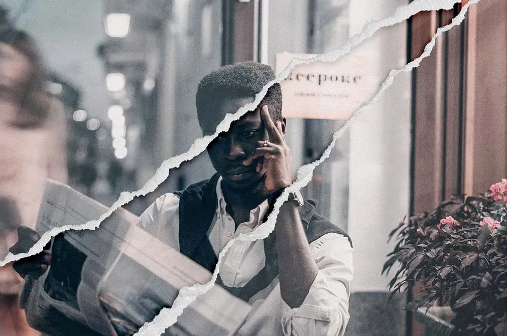Ripped Image Photo Effect