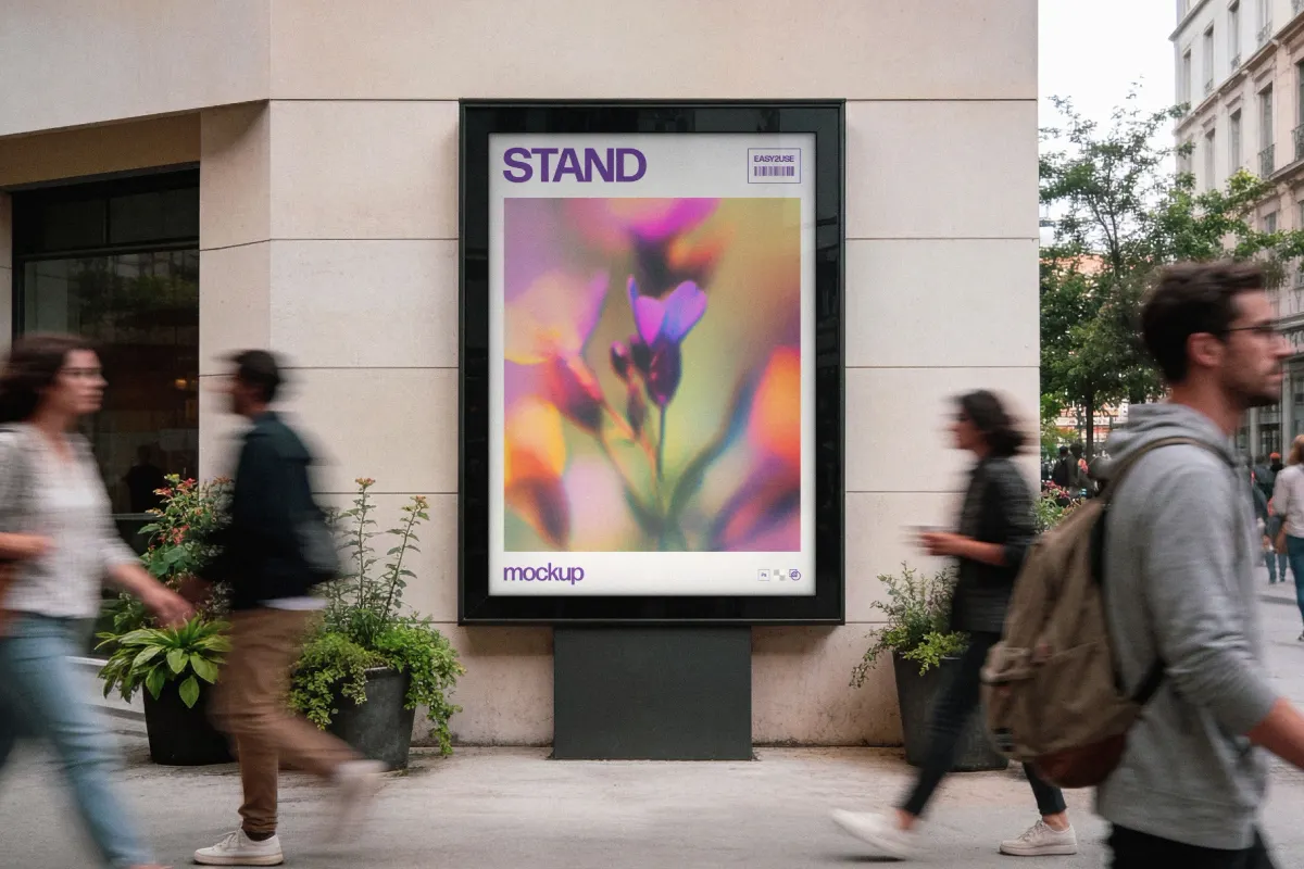 Outdoor Poster Stand Mockup