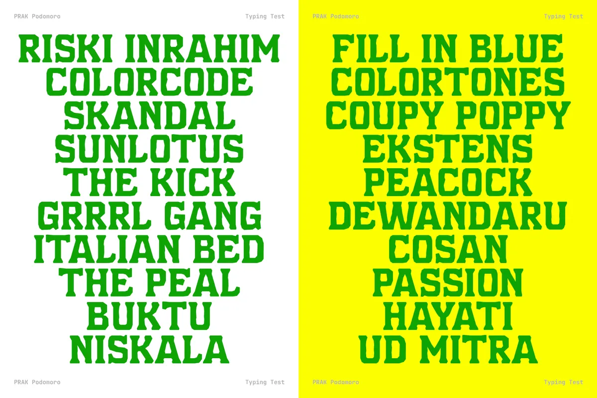 PRAK Podomoro - Hand-Cut Display Font