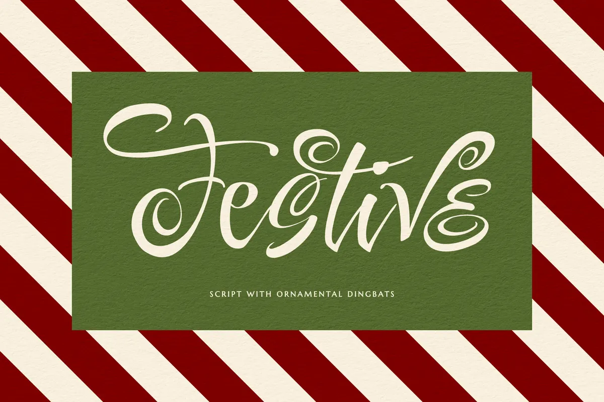 Festive — Free Script Font with Ornaments