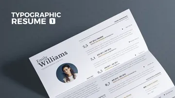Typographic Resume Template