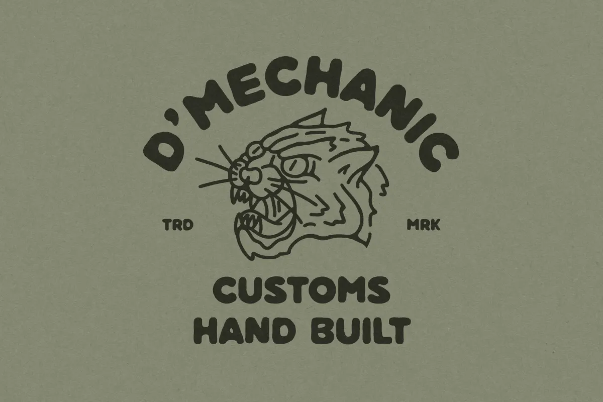 Roundhe - Bold Rough Display Font