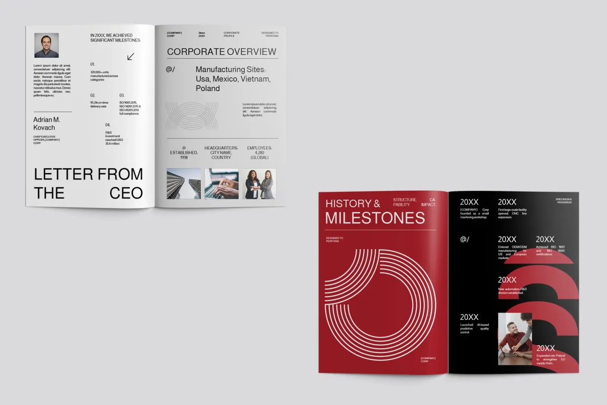 CANVA Editorial Company Profile Brochure - RELL