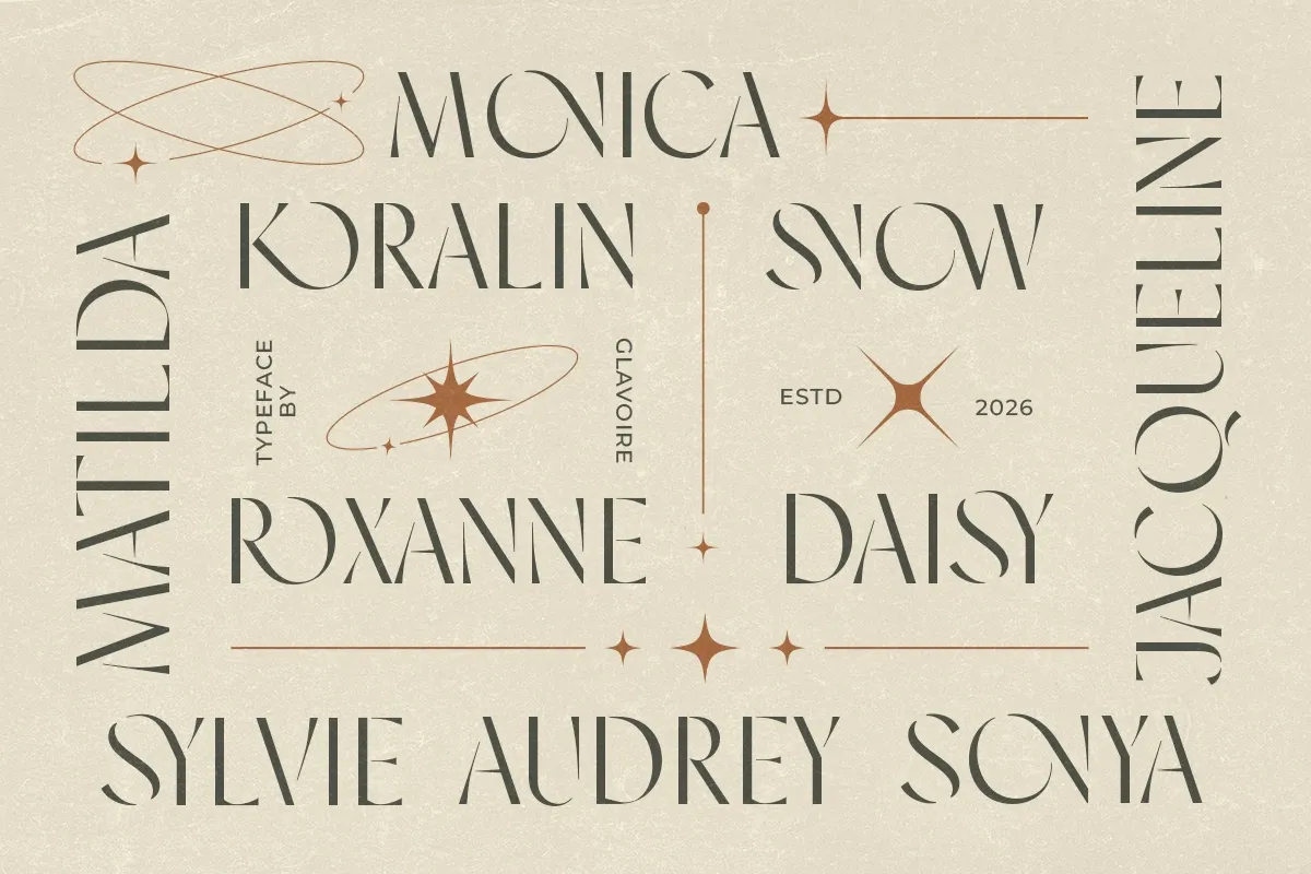 Glavoire - Elegant Stencil Sans Font