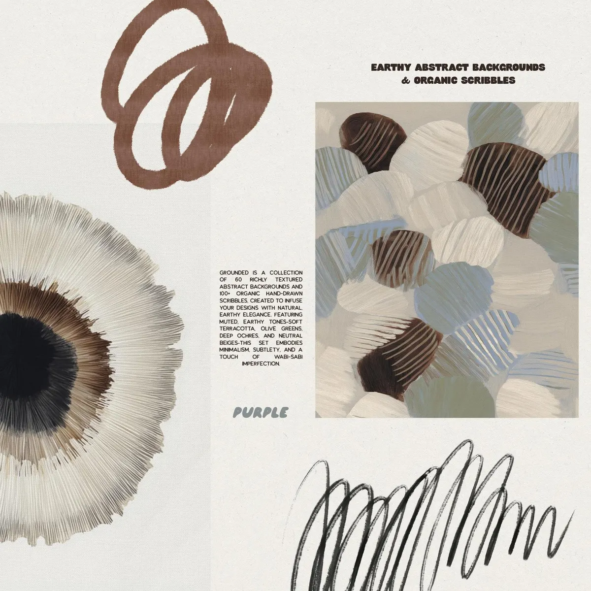 Grounded: Scribbles & Texture Backgrounds