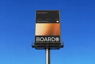 Outdoor Vertical Billboard Mockup