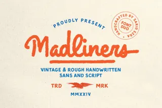 Madliners — Rough Font Duo