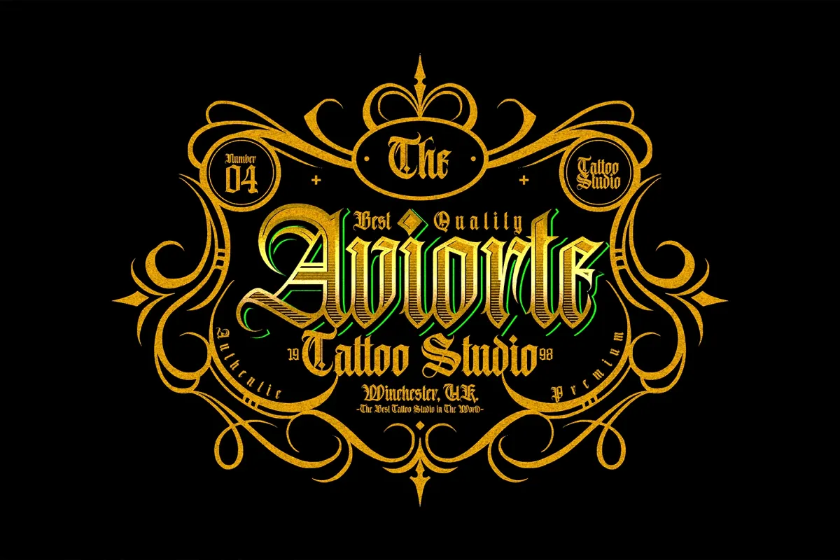 Avestrava - Ornamental Blackletter Font
